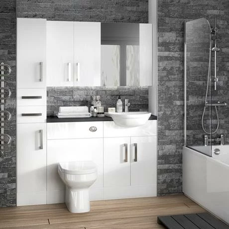 Hudson Reed 500x182mm Gloss White Fitted Wall Unit 5 Hudson Reed 500x182mm Gloss White Fitted Wall Unit - Image 3