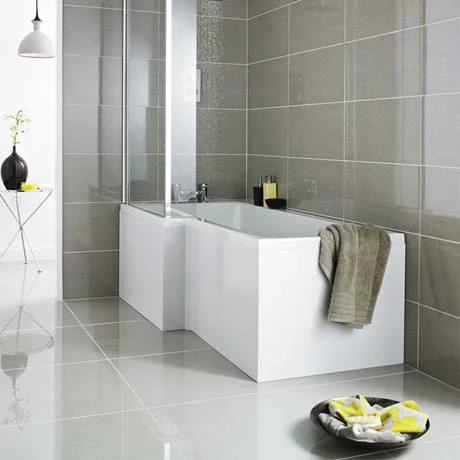 Hudson Reed Gloss White 700 Square Shower Bath End Panel - OFF179 4 Hudson Reed Gloss White 700 Square Shower Bath End Panel - OFF179 - Image 2