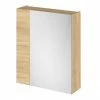 Hudson Reed 600mm Natural Oak 75/25 Mirror Unit