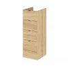 Hudson Reed 300x355mm Natural Oak Full Depth 4 Drawer Unit