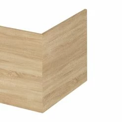 Hudson Reed Natural Oak 700 Square Shower Bath End Panel - OFF379
