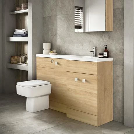 Hudson Reed 400x255mm Natural Oak Compact Base Unit 5 Hudson Reed 400x255mm Natural Oak Compact Base Unit - Image 3