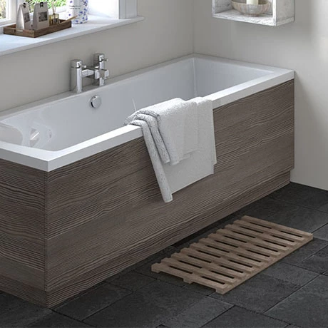 Hudson Reed Grey Avola 1700 Front Straight Bath Panel - OFF577 3 Hudson Reed Grey Avola 1700 Front Straight Bath Panel - OFF577