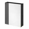 Hudson Reed 600mm Black 75/25 Mirror Unit