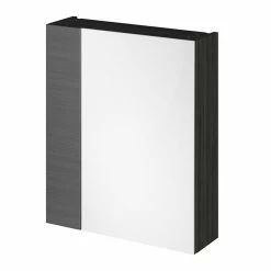 Hudson Reed 600mm Black 75/25 Mirror Unit