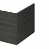 Hudson Reed Hacienda Black 700 Square Shower Bath End Panel - OFF679