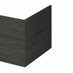 Hudson Reed Hacienda Black 700 Square Shower Bath End Panel - OFF679