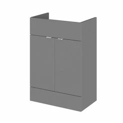 Hudson Reed 600x355mm Gloss Grey Full Depth Vanity Unit