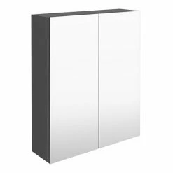 Hudson Reed 600mm Gloss Grey 50/50 Mirror Unit