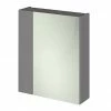 Hudson Reed 600mm Gloss Grey 75/25 Mirror Unit -Hudson Reed Shop OFF918 p