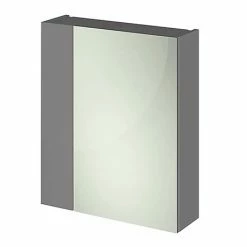 Hudson Reed 600mm Gloss Grey 75/25 Mirror Unit