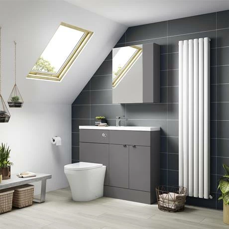 Hudson Reed 500x255mm Gloss Grey Compact WC Unit 4 Hudson Reed 500x255mm Gloss Grey Compact WC Unit - Image 2