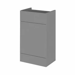 Hudson Reed 500x355mm Gloss Grey Full Depth WC Unit
