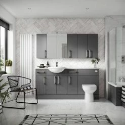 Hudson Reed 300x182mm Gloss Grey Fitted Wall Unit 4 Hudson Reed 300x182mm Gloss Grey Fitted Wall Unit -Hudson Reed Shop OFF951 d2 460