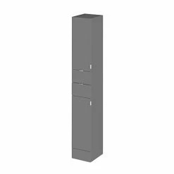 Hudson Reed 300x355mm Tall Gloss Grey Full Depth Tower Unit