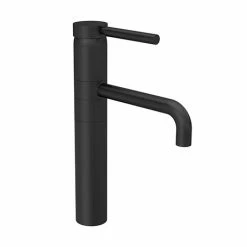 Hudson Reed Tec Single Lever High Rise Mixer With Swivel Spout - Matt Black - PN470