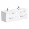 Hudson Reed 1440mm Gloss White Quartet Double Basin Vanity Unit 1 Hudson Reed 1440mm Gloss White Quartet Double Basin Vanity Unit -Hudson Reed Shop QUA001 np