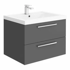 Hudson Reed 720mm Gloss Grey Modular Basin Vanity Unit
