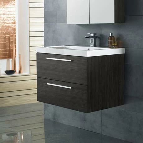 Hudson Reed 720mm Black Woodgrain Modular Basin Vanity Unit Hudson Reed 720mm Black Woodgrain Modular Basin Vanity Unit -Hudson Reed Shop QUA007 d1 460