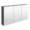 Hudson Reed 1350mm Gloss Grey 3 Door Mirror Cabinet - QUA010 2 Hudson Reed 1350mm Gloss Grey 3 Door Mirror Cabinet - QUA010 -Hudson Reed Shop QUA010 p1