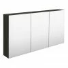 Hudson Reed 1350mm Hacienda Black 3 Door Mirror Cabinet - QUA011 -Hudson Reed Shop QUA011 np