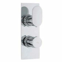 Hudson Reed Reign Twin Concealed Thermostatic Shower Valve W/ Diverter - Square Plate - REI3207