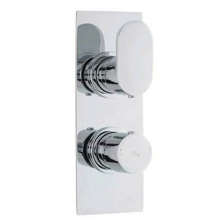 Hudson Reed Reign Twin Concealed Thermostatic Shower Valve w/ Diverter - Square Plate - REI3207 Hudson Reed Reign Twin Concealed Thermostatic Shower Valve W/ Diverter - Square Plate - REI3207 -Hudson Reed Shop REI3207 P