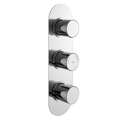 Hudson Reed Round Triple Concealed Thermostatic Shower Valve with Diverter - RNDTR03 Hudson Reed Round Triple Concealed Thermostatic Shower Valve With Diverter - RNDTR03 -Hudson Reed Shop RNDTR02 P 1