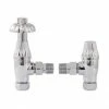 Hudson Reed - Traditional Thermostatic Angled Radiator Valves - Chrome - RV007