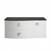 Hudson Reed Sarenna Wall Hung Countertop Vanity Unit - Moon White - 1000mm With Black Marble Top 1 Hudson Reed Sarenna Wall Hung Countertop Vanity Unit - Moon White - 1000mm With Black Marble Top -Hudson Reed Shop SAR104L P