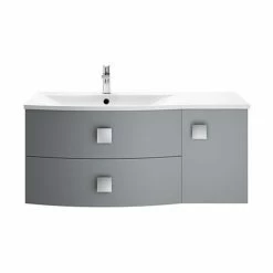Hudson Reed Sarenna 1000mm Wall Hung Cabinet & Basin - Dove Grey