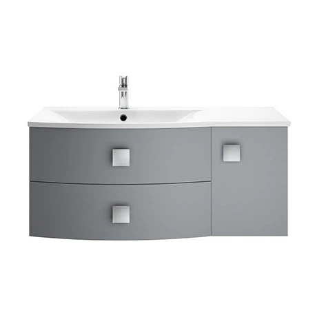 Hudson Reed Sarenna 1000mm Wall Hung Cabinet & Basin - Dove Grey Hudson Reed Sarenna 1000mm Wall Hung Cabinet & Basin - Dove Grey -Hudson Reed Shop SAR202L P