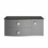 Hudson Reed Sarenna Wall Hung Countertop Vanity Unit - Dove Grey - 1000mm With Black Marble Top 1 Hudson Reed Sarenna Wall Hung Countertop Vanity Unit - Dove Grey - 1000mm With Black Marble Top -Hudson Reed Shop SAR204L P