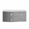 Hudson Reed Sarenna Wall Hung Countertop Vanity Unit - Dove Grey - 1000mm With Grey Marble Top 2 Hudson Reed Sarenna Wall Hung Countertop Vanity Unit - Dove Grey - 1000mm With Grey Marble Top -Hudson Reed Shop SAR205L P