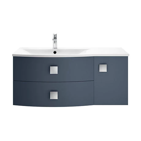 Hudson Reed Sarenna 1000mm Wall Hung Cabinet & Basin - Mineral Blue Hudson Reed Sarenna 1000mm Wall Hung Cabinet & Basin - Mineral Blue -Hudson Reed Shop SAR302L P