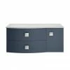 Hudson Reed Sarenna Wall Hung Countertop Vanity Unit - Mineral Blue - 1000mm With Grey Marble Top 2 Hudson Reed Sarenna Wall Hung Countertop Vanity Unit - Mineral Blue - 1000mm With Grey Marble Top -Hudson Reed Shop SAR305L P