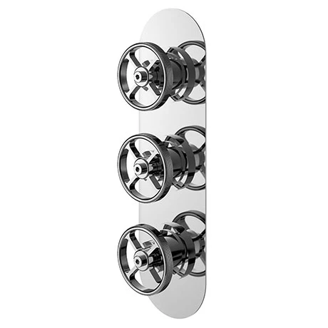 Hudson Reed Revolution Industrial Triple Concealed Thermostatic Shower Valve - SIWTR02 Hudson Reed Revolution Industrial Triple Concealed Thermostatic Shower Valve - SIWTR02 -Hudson Reed Shop SIWTR02 P 1