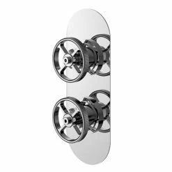 Hudson Reed Revolution Industrial Twin Concealed Thermostatic Shower Valve With Diverter - SIWTW02