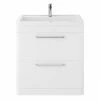 Hudson Reed Solar 800mm Floor Standing Cabinet & Basin - Pure White - SOL103 -Hudson Reed Shop SOL103 P1
