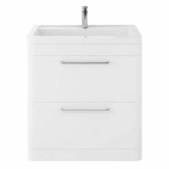 Hudson Reed Solar 800mm Floor Standing Cabinet & Basin - Pure White - SOL103