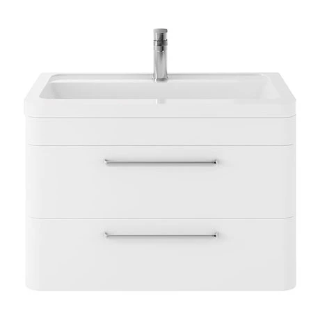 Hudson Reed Solar 800mm Wall Hung Cabinet & Basin - Pure White - SOL104 Hudson Reed Solar 800mm Wall Hung Cabinet & Basin - Pure White - SOL104 -Hudson Reed Shop SOL104 P1