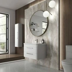 Hudson Reed Solar 800mm Wall Hung Cabinet & Basin - Pure White - SOL104 4 Hudson Reed Solar 800mm Wall Hung Cabinet & Basin - Pure White - SOL104 -Hudson Reed Shop SOL104 d2 460