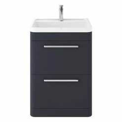 Hudson Reed Solar 600mm Floor Standing Cabinet & Basin - Indigo Blue - SOL301