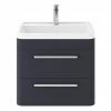 Hudson Reed Solar 600mm Wall Hung Cabinet & Basin - Indigo Blue - SOL302 -Hudson Reed Shop SOL302 P