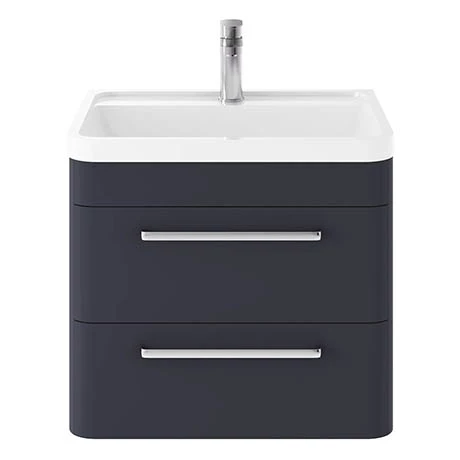 Hudson Reed Solar 600mm Wall Hung Cabinet & Basin - Indigo Blue - SOL302 Hudson Reed Solar 600mm Wall Hung Cabinet & Basin - Indigo Blue - SOL302 -Hudson Reed Shop SOL302 P