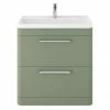 Hudson Reed Solar 800mm Floor Standing Cabinet & Basin - Matt Fern Green - SOL803 2 Hudson Reed Solar 800mm Floor Standing Cabinet & Basin - Matt Fern Green - SOL803 -Hudson Reed Shop SOL803 m