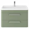 Hudson Reed Solar 800mm Wall Hung Cabinet & Basin - Matt Fern Green - SOL804 2 Hudson Reed Solar 800mm Wall Hung Cabinet & Basin - Matt Fern Green - SOL804 -Hudson Reed Shop SOL804 m