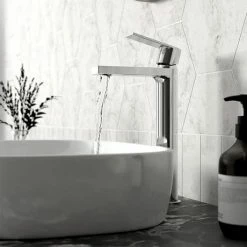 Hudson Reed Sottile Tall Mono Basin Mixer + Waste - SOT370 4 Hudson Reed Sottile Tall Mono Basin Mixer + Waste - SOT370 -Hudson Reed Shop SOT370 D2 460