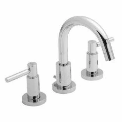 Hudson Reed - Tec Lever 3 Tap Hole Basin Mixer With Swivel Spout & Pop Up Waste - TEL337