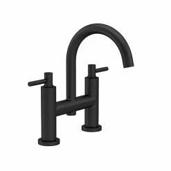 Hudson Reed Tec Lever Bath Filler With Swivel Spout - Matt Black - TEL453